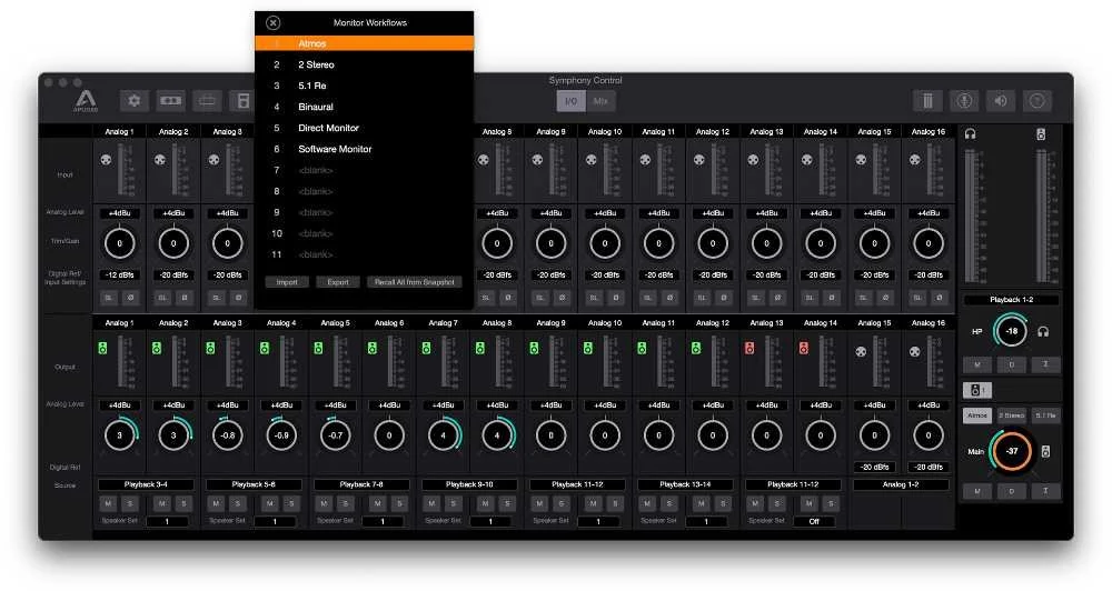 Apogee Symphony Monitor Workflows For Immersive Audio